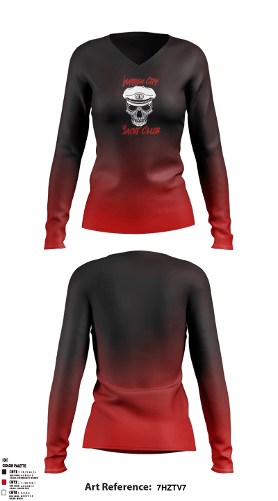Warren City Yacht Club 35976987 Women's Long Sleeve V-neck Shirt - 1