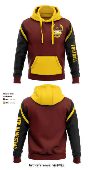 Hoodie, New Hampstead Football, Football, Teamtime, Team time, sublimation, custom sports apparel, team uniforms, spirit wear, spiritwear, sports uniforms, custom shirts, team store, custom team store, fundraiser sports, apparel fundraiser