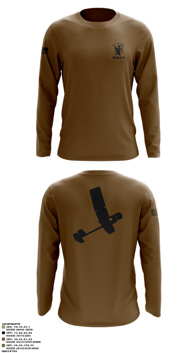 332 AEW / 332 ESFS 20613059 Long Sleeve Performance Shirt - 3
