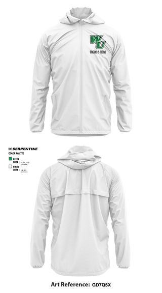 Windbreaker, Wilmington University Track, Track & Field, Teamtime, Team time, sublimation, custom sports apparel, team uniforms, spirit wear, spiritwear, sports uniforms, custom shirts, team store, custom team store, fundraiser sports, apparel fundraiser