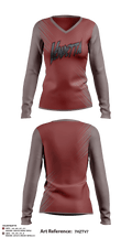 Vendetta Brimhall 17665496 Women's Long Sleeve V-neck Shirt - 1