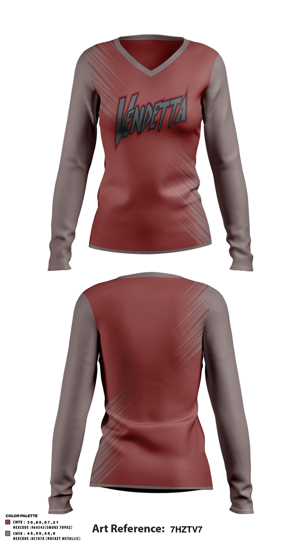Women's Long Sleeve Vneck Shirt, Vendetta Brimhall, Softball, Teamtime, Team time, sublimation, custom sports apparel, team uniforms, spirit wear, spiritwear, sports uniforms, custom shirts, team store, custom team store, fundraiser sports, apparel fundraiser