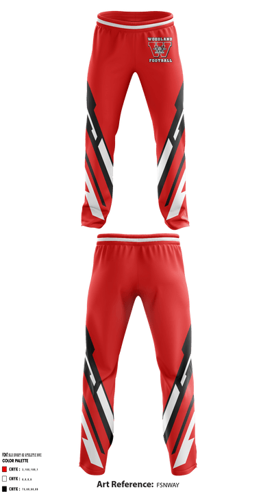 Woodland High School Football 24083444 Sweatpants - 1