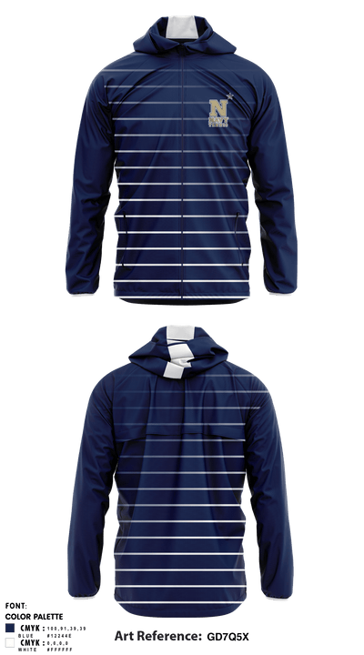 US Naval Academy Women's Tennis 46296376 Windbreaker - 1