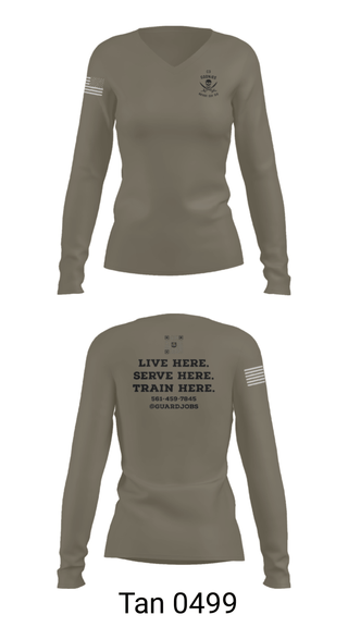 Women's Long Sleeve Vneck Shirt, , National Guard, Teamtime, Team time, sublimation, custom sports apparel, team uniforms, spirit wear, spiritwear, sports uniforms, custom shirts, team store, custom team store, fundraiser sports, apparel fundraiser