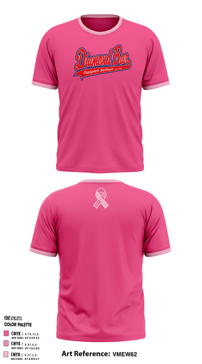 Diamond Bar Girls Softball 1743931 Short Sleeve Performance Shirt - 2