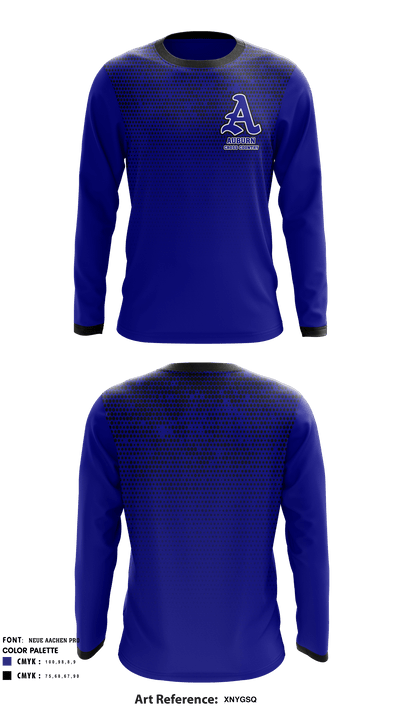 Auburn High School Cross Country 52612007 Long Sleeve Performance Shirt - 1