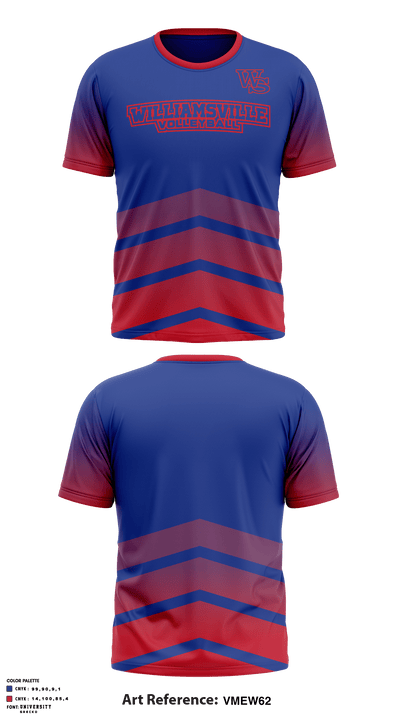 Williamsville South High School Volleyball 5642081 Short Sleeve Performance Shirt - 1
