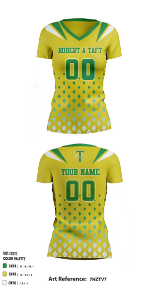 Women's Short Sleeve Vneck Shirt, Robert A Taft Information Technology High School Volleyball, Women's Volleyball, Teamtime, Team time, sublimation, custom sports apparel, team uniforms, spirit wear, spiritwear, sports uniforms, custom shirts, team store, custom team store, fundraiser sports, apparel fundraiser