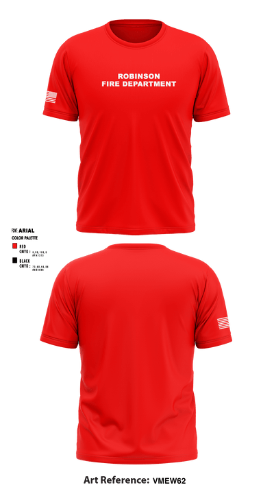 Robinson Fire Department 28685597 Short Sleeve Performance Shirt - 1