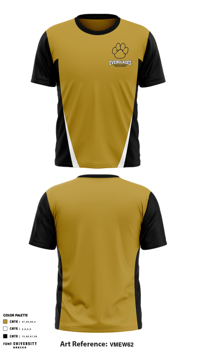 Everglades Preparatory Academy Football 554992 Short Sleeve Performance Shirt - 1
