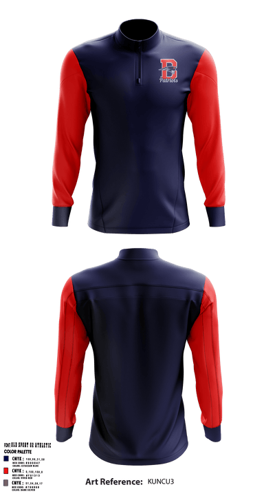 Patriots 49476282 Quarter Zip Jacket - 1