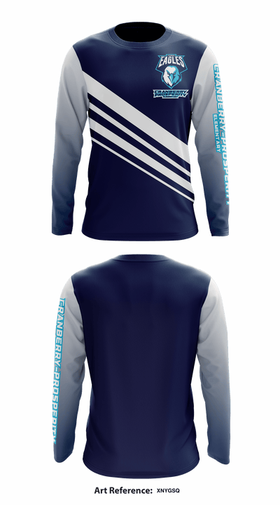 Cranberry-Prosperity Elementary 80628734 Long Sleeve Performance Shirt - 1