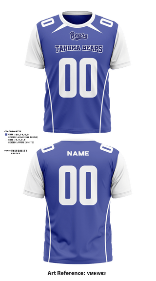 Short Sleeve Performance Shirt, Tahoma bears, Football, Teamtime, Team time, sublimation, custom sports apparel, team uniforms, spirit wear, spiritwear, sports uniforms, custom shirts, team store, custom team store, fundraiser sports, apparel fundraiser
