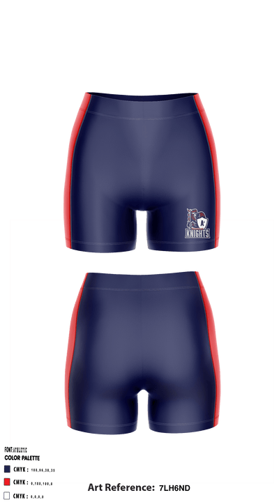 A Plus Academy Women's Volleyball 76998326 Compression Shorts - 1