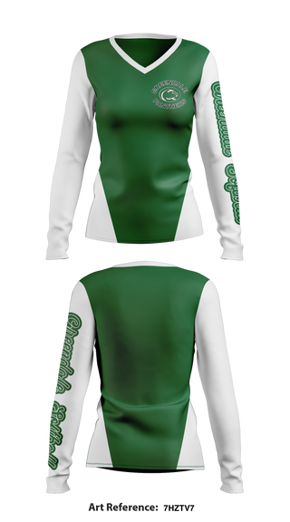 Greendale Softball 48702779 Women's Long Sleeve V-neck Shirt - 1