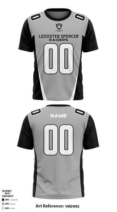 Leicester Spencer Raiders 5286775 Short Sleeve Performance Shirt - 2