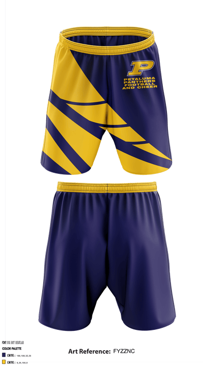 Petaluma Panthers Football And Cheer 2118374 Athletic Shorts With Pockets - 1