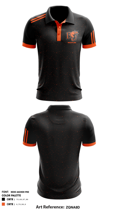 Baker University Wrestling 44034728 Short Sleeve Performance Polo - 1