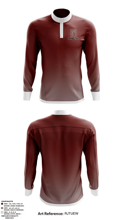 Naugatuck High School Tennis 33508327 Quarter Zip Jacket - 1