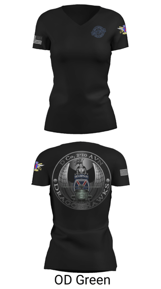 Women's Short Sleeve Vneck Shirt, , Army, Teamtime, Team time, sublimation, custom sports apparel, team uniforms, spirit wear, spiritwear, sports uniforms, custom shirts, team store, custom team store, fundraiser sports, apparel fundraiser