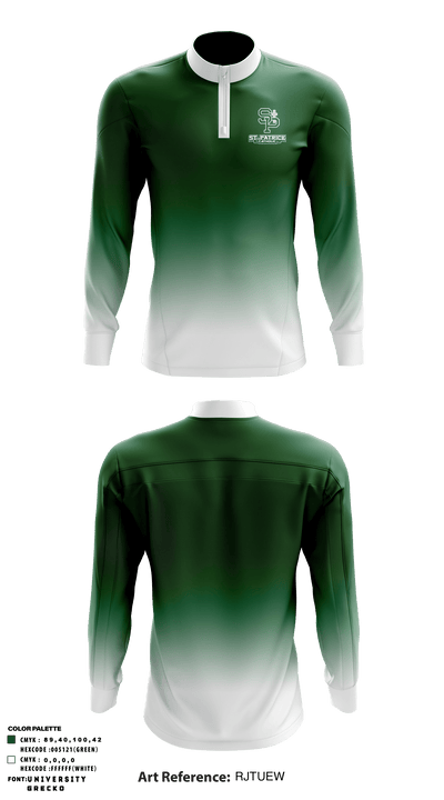 St Patrick Catholic High School Tennis 26188884 Quarter Zip Jacket - 1
