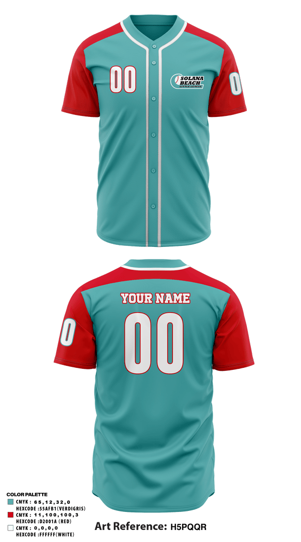 Two Button Baseball Jersey, Solana Beach Little League, Baseball, Teamtime, Team time, sublimation, custom sports apparel, team uniforms, spirit wear, spiritwear, sports uniforms, custom shirts, team store, custom team store, fundraiser sports, apparel fundraiser