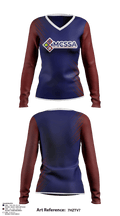 Softball-Montgomery County Senior Sports Association 21472162 Women's Long Sleeve V-neck Shirt - 1