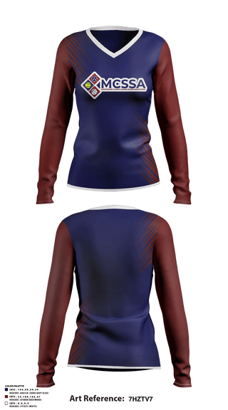 Women's Long Sleeve Vneck Shirt, Softball-Montgomery County Senior Sports Association, Softball, Teamtime, Team time, sublimation, custom sports apparel, team uniforms, spirit wear, spiritwear, sports uniforms, custom shirts, team store, custom team store, fundraiser sports, apparel fundraiser