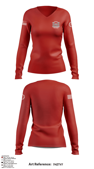 276th engineer company 74055705 Women's Long Sleeve V-neck Shirt - 1