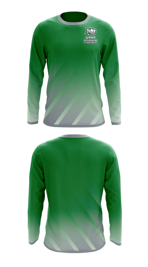 Long Sleeve Performance Shirt, West Brunswick Soccer, Men's Soccer, Teamtime, Team time, sublimation, custom sports apparel, team uniforms, spirit wear, spiritwear, sports uniforms, custom shirts, team store, custom team store, fundraiser sports, apparel fundraiser