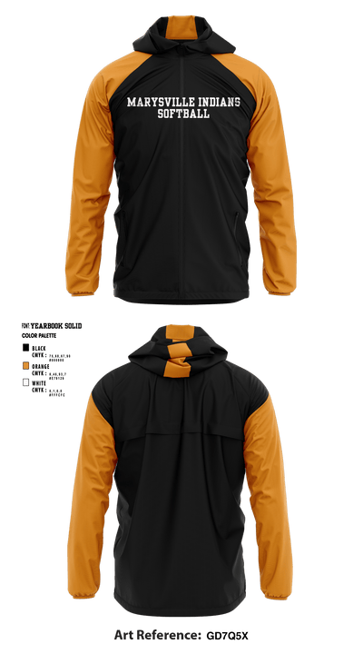 Marysville indians 53102686 Windbreaker - 2