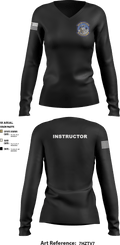 373 TRS / DET 12 70443179 Women's Long Sleeve V-neck Shirt - 3