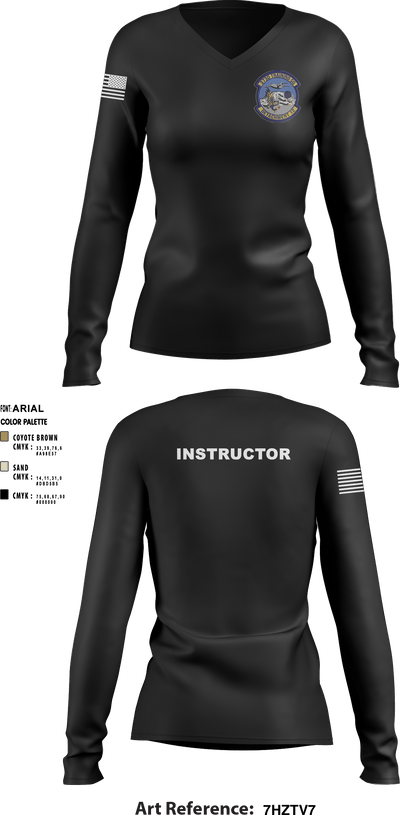 373 TRS / DET 12 70443179 Women's Long Sleeve V-neck Shirt - 3