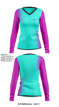Noccalula lookouts 17151753 Women's Long Sleeve V-neck Shirt - 1