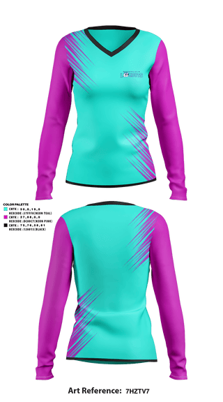 Women's Long Sleeve Vneck Shirt, Noccalula lookouts, Softball, Teamtime, Team time, sublimation, custom sports apparel, team uniforms, spirit wear, spiritwear, sports uniforms, custom shirts, team store, custom team store, fundraiser sports, apparel fundraiser