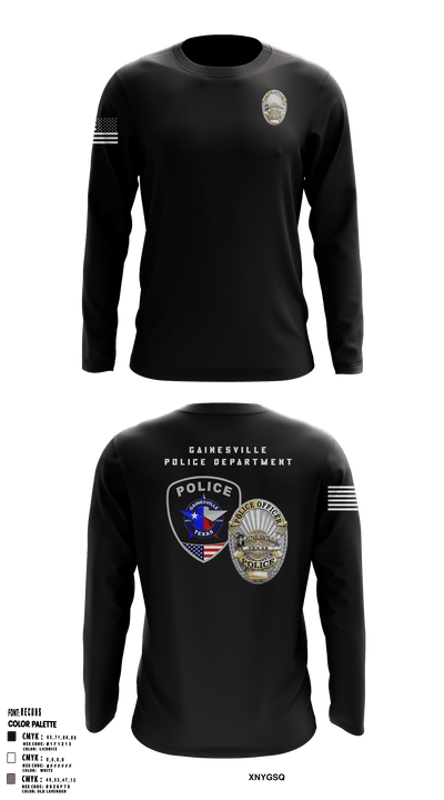 Gainesville Police Department 66758462 Long Sleeve Performance Shirt - 1