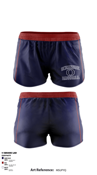 Women's Shorts, Oceanside Little League, Baseball, Teamtime, Team time, sublimation, custom sports apparel, team uniforms, spirit wear, spiritwear, sports uniforms, custom shirts, team store, custom team store, fundraiser sports, apparel fundraiser