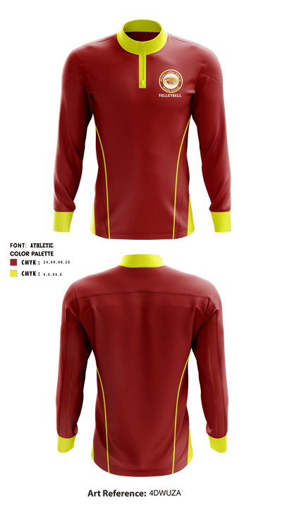 Martin Luther King Middle School Volleyball 98180489 Quarter Zip Jacket - 1