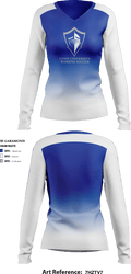 Lynn University 24600410 Women's Long Sleeve V-neck Shirt - 1