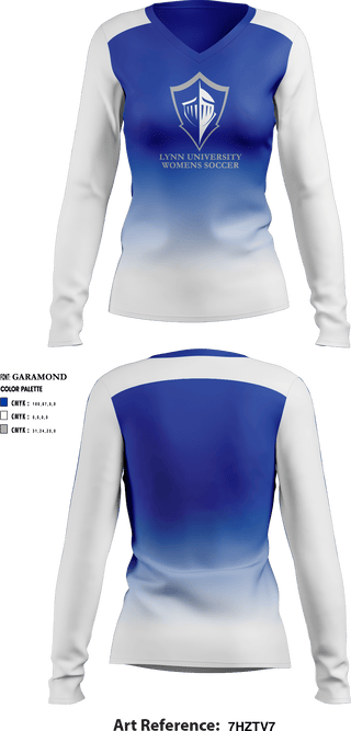 Women's Long Sleeve Vneck Shirt, Lynn University, Women's Soccer, Teamtime, Team time, sublimation, custom sports apparel, team uniforms, spirit wear, spiritwear, sports uniforms, custom shirts, team store, custom team store, fundraiser sports, apparel fundraiser