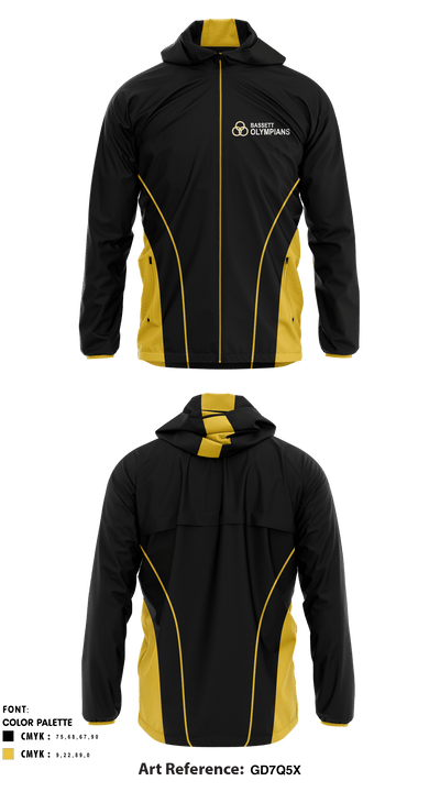 Bassett High School Cheer 22060003 Windbreaker - 1