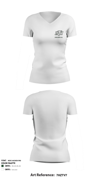 Women's Short Sleeve Vneck Shirt, North Hall High School Swimming, School Spirit Store, Teamtime, Team time, sublimation, custom sports apparel, team uniforms, spirit wear, spiritwear, sports uniforms, custom shirts, team store, custom team store, fundraiser sports, apparel fundraiser
