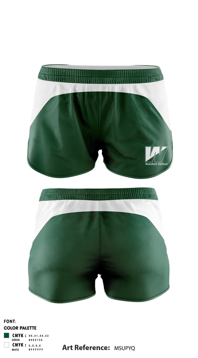 Wakefield High School Softball 45699229 Women's Shorts - 1
