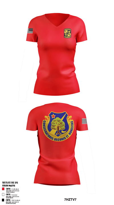 Liberty Battalion 46524201 Women's Short Sleeve V-neck Shirt - 1