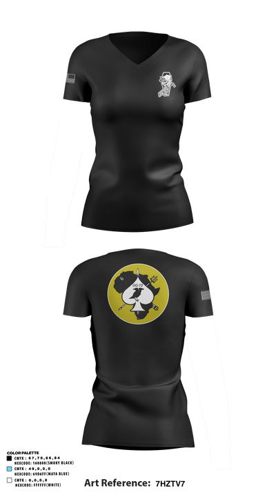 OG-73 9035645 Women's Short Sleeve V-neck Shirt - 1
