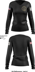 NYC RECRUITING BATTALION 28678389 Women's Long Sleeve V-neck Shirt - 1