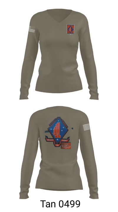 V1/1 23142041 Women's Long Sleeve V-neck Shirt - 41