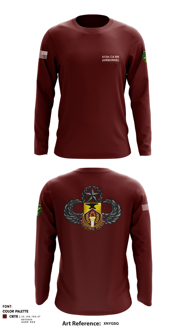 Long Sleeve Performance Shirt, 412TH CA BN, , Teamtime, Team time, sublimation, custom sports apparel, team uniforms, spirit wear, spiritwear, sports uniforms, custom shirts, team store, custom team store, fundraiser sports, apparel fundraiser