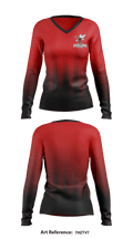 Kealing Middle School Soccer 46748246 Women's Long Sleeve V-neck Shirt - 1